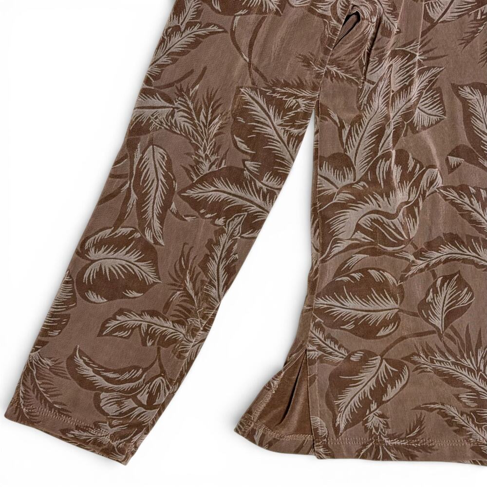 Vintage Citiknits Brown Maxi Dress Jacket Set Size M Jersey Stretch Travel USA - Picture 5 of 9